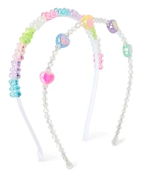 Girls Iridescent Beaded Headband 2-Pack