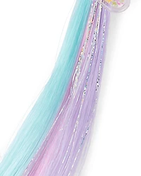 Girls Shakey Star Faux Hair Extension Hair Clip 2-Pack