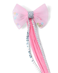 Girls Bow Hair Extension Hair Clip 2-Pack