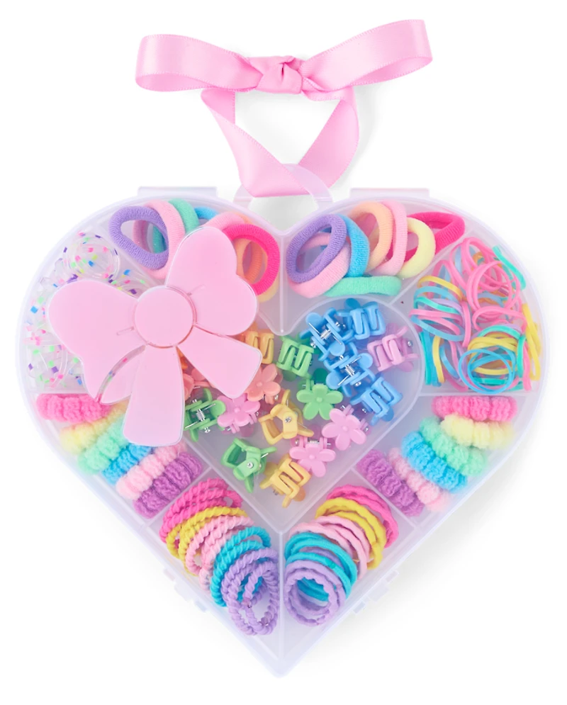 Girls Heart Hair Accessory Set