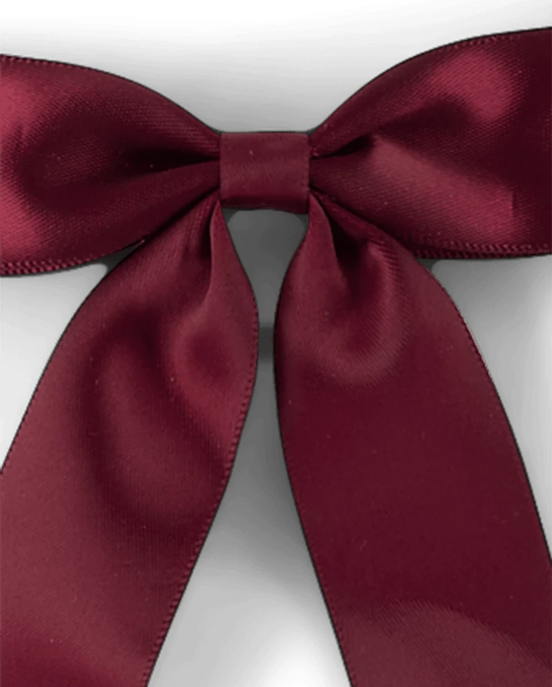 Girls Satin Bow Ribbon Hair Clip 3-Pack