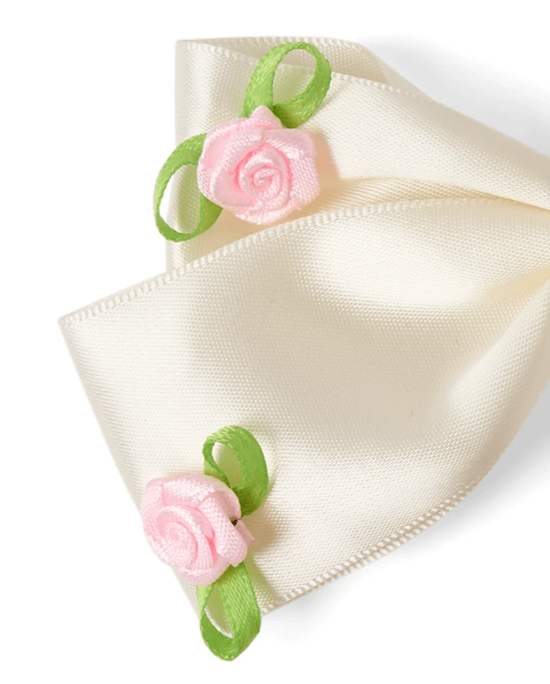Girls Bow Rosette Hair Clip 2-Pack