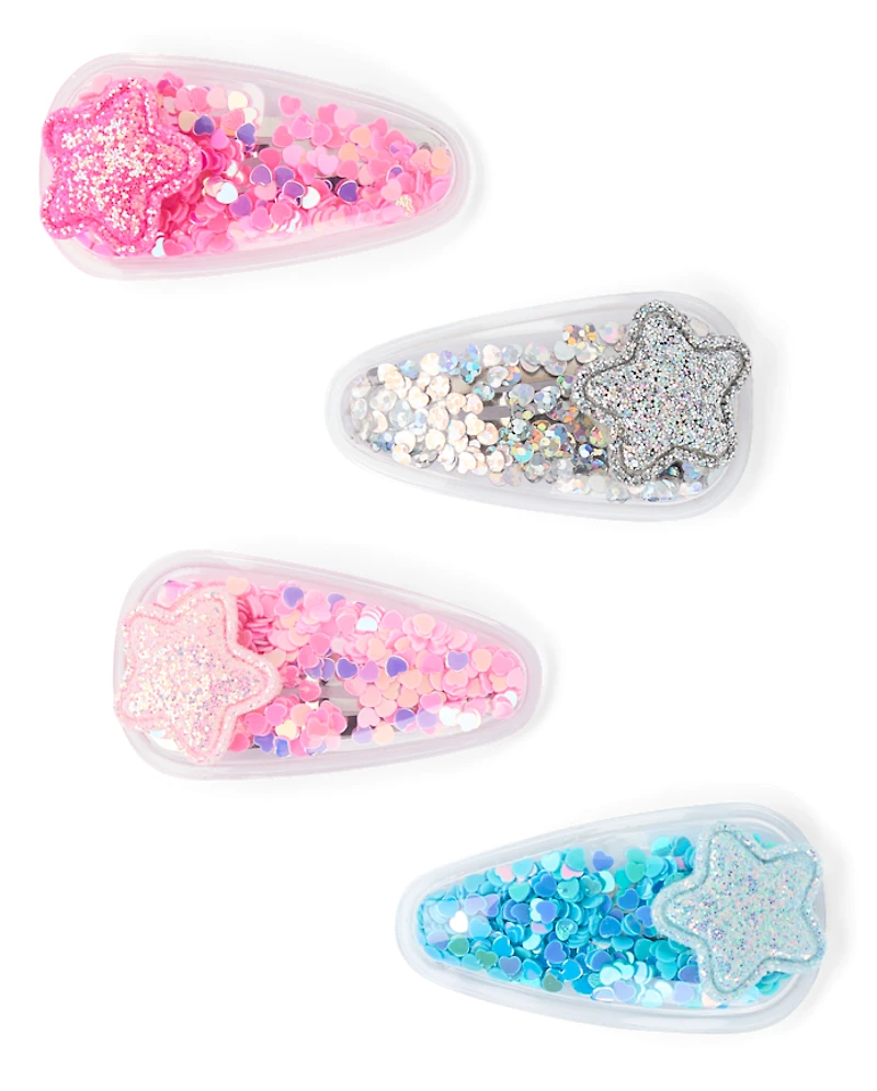 Girls Shakey Star Hair Clip 4-Pack