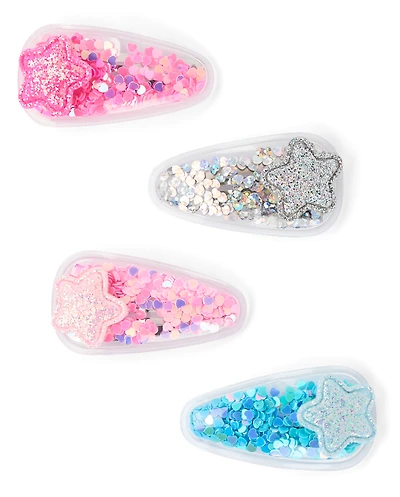 Girls Shakey Star Hair Clip 4-Pack