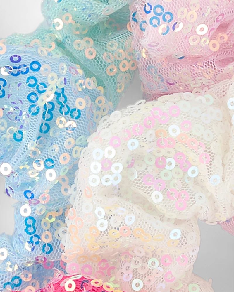 Girls Sequin Scrunchie 6-Pack
