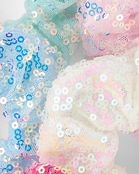 Girls Sequin Scrunchie 6-Pack
