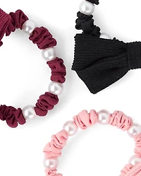 Girls Print Scrunchie 4-Pack
