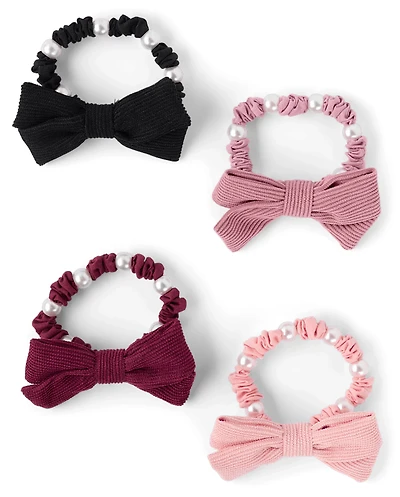Girls Print Scrunchie 4-Pack
