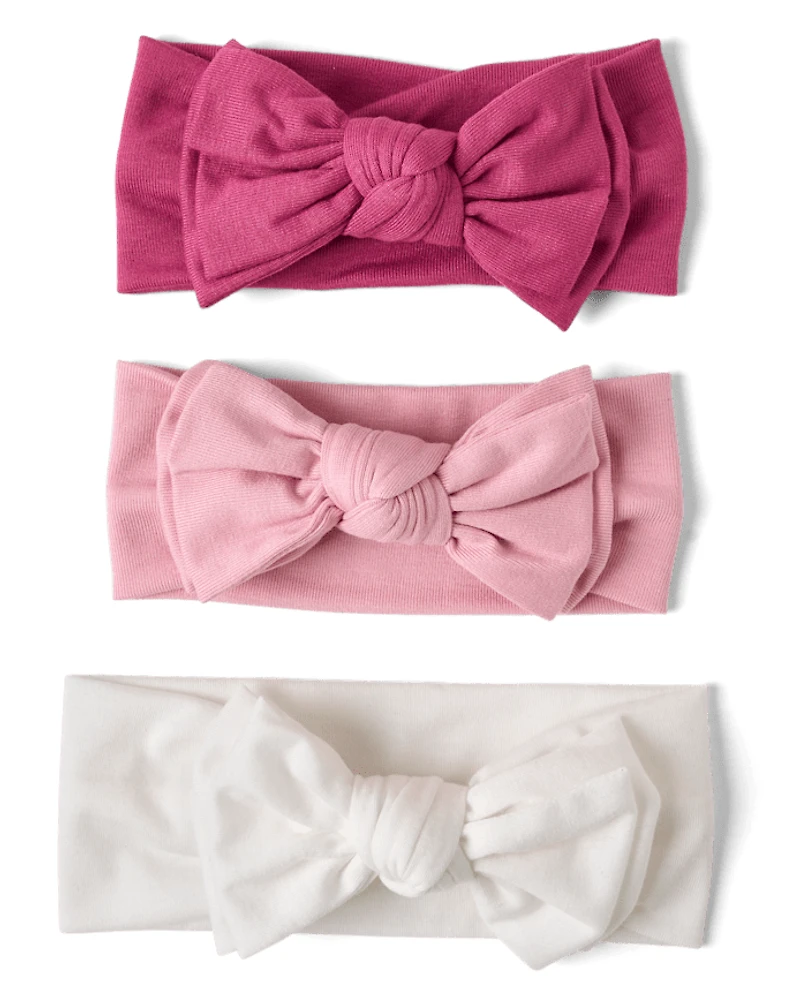 Baby And Toddler Girls Bow Headwrap 3-Pack