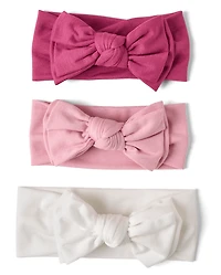 Baby And Toddler Girls Bow Headwrap 3-Pack