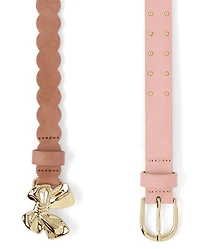 Girls Scalloped Bow Belt 2-Pack