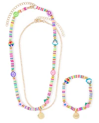 Girls Happy Face 3-Piece Jewelry Set