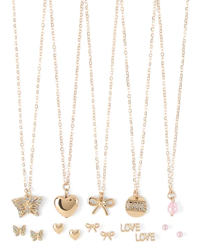 Girls Floral 10-Piece Jewelry Set