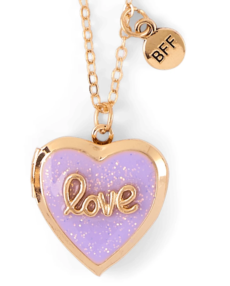 Girls Bow Locket BFF Necklace 3-Pack