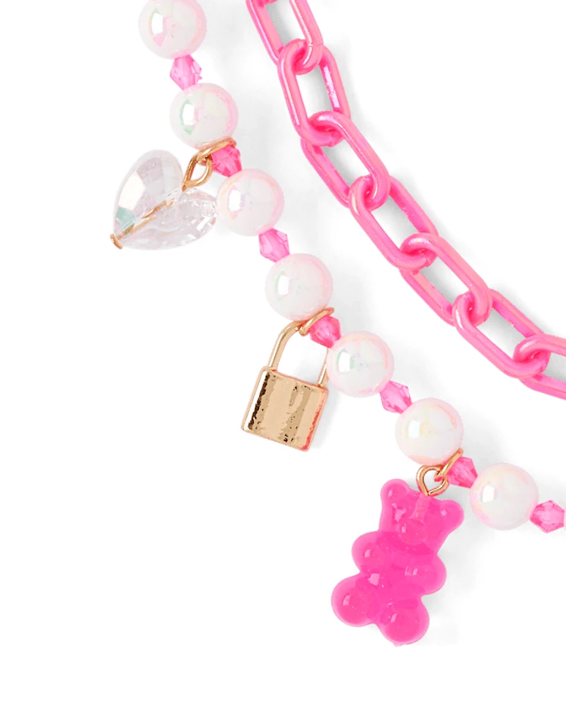 Girls Chain Charm Necklace 2-Pack