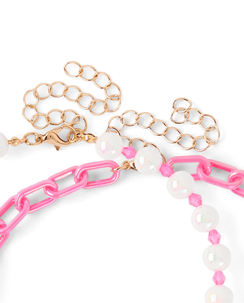Girls Chain Charm Necklace 2-Pack
