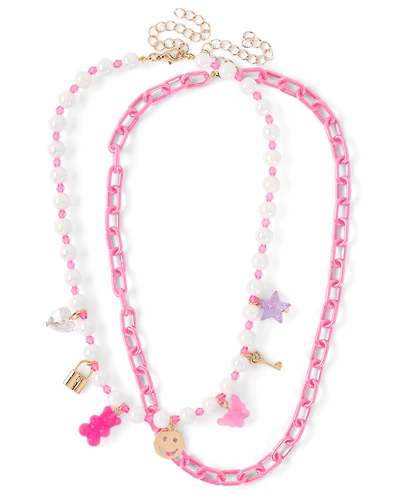 Girls Chain Charm Necklace 2-Pack