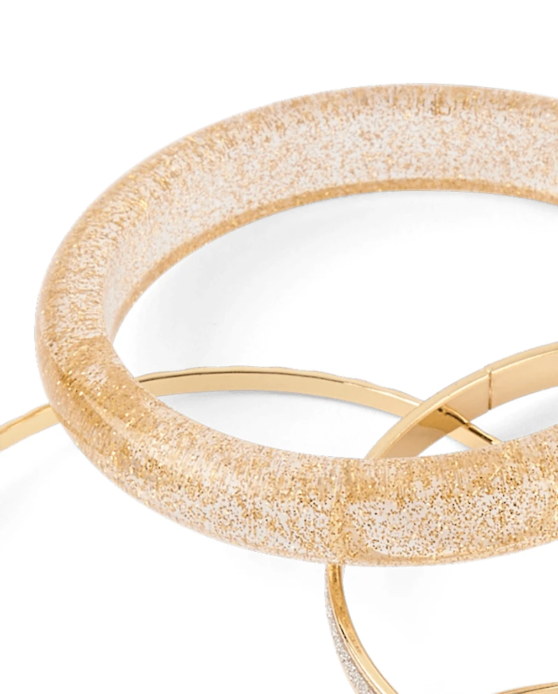 Girls Heart Bangle Bracelet 7-Pack
