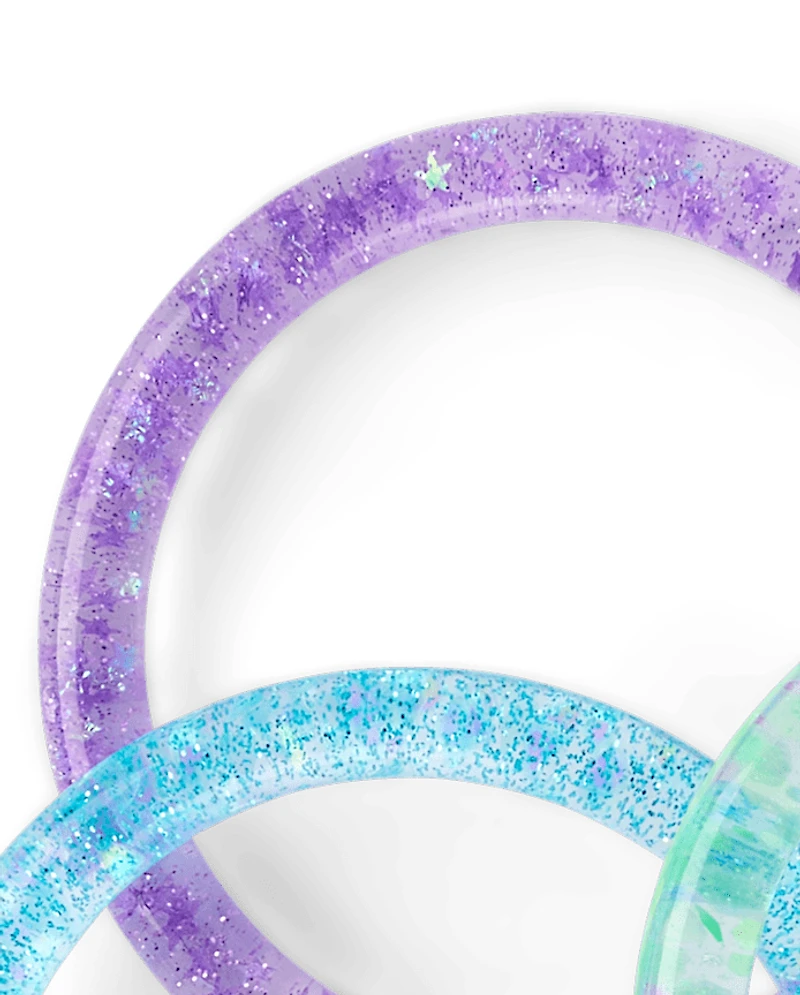 Girls Glitter Bangle Bracelet 4-Pack