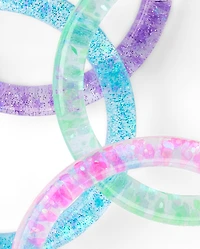 Girls Glitter Bangle Bracelet 4-Pack