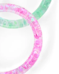 Girls Glitter Bangle Bracelet 4-Pack