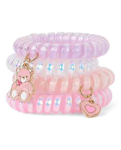 Girls Bear Coil Bracelet 4-Pack