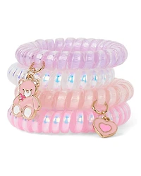 Girls Bear Coil Bracelet 4-Pack