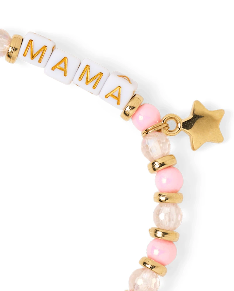 Bracelet de perles « Maman et Moi » pour filles (lot de 2)