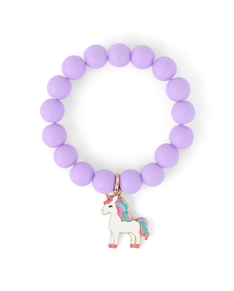 Girls Beaded Charm Bracelet 4-Pack
