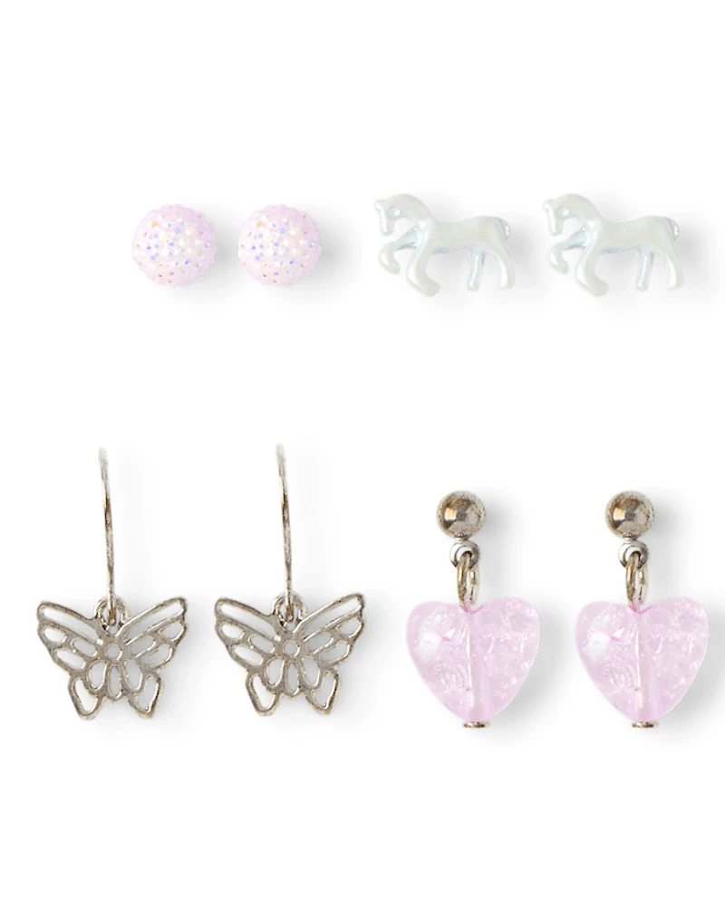 Girls Butterfly Earrings 20-Pack