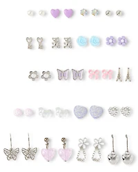 Girls Butterfly Earrings 20-Pack
