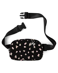 Girls Floral Corduroy Belt Bag