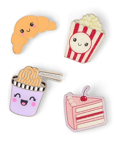 Girls Food Enamel Pin 4-Pack
