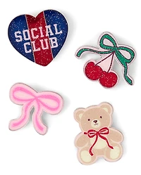 Girls Bow Enamel Pin 4-Pack