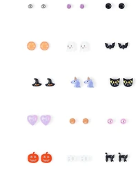 Girls Halloween Earrings 15-Pack