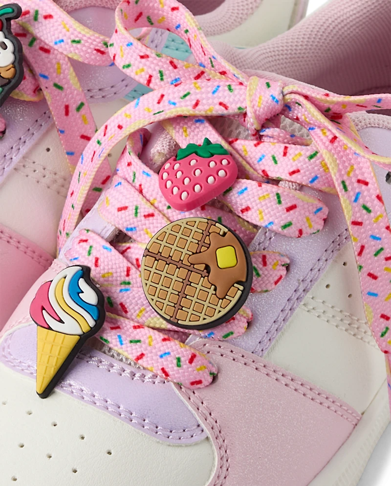 Girls Candy Shoelace & Shoe Charm 7-Piece Set