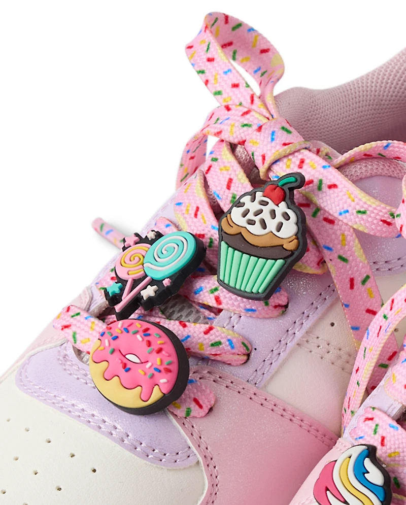 Girls Candy Shoelace & Shoe Charm 7-Piece Set