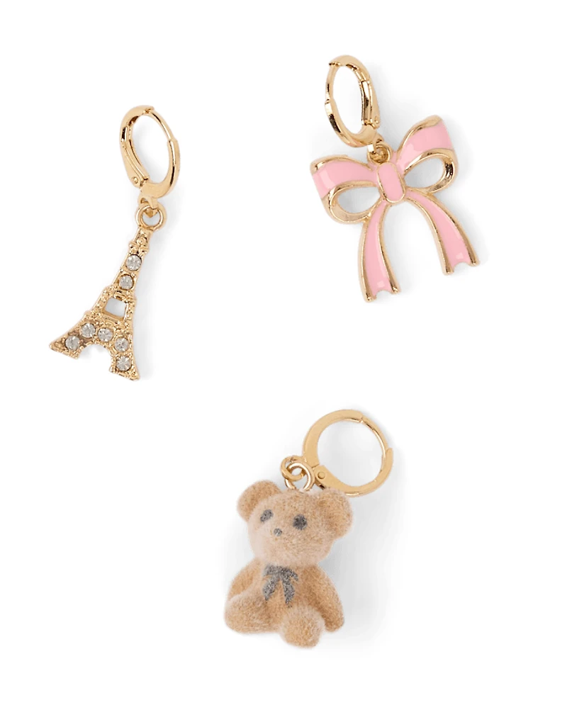 Girls Bow Shoe Charm 5-Pack