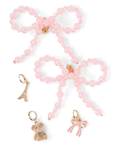 Girls Bow Shoe Charm 5-Pack