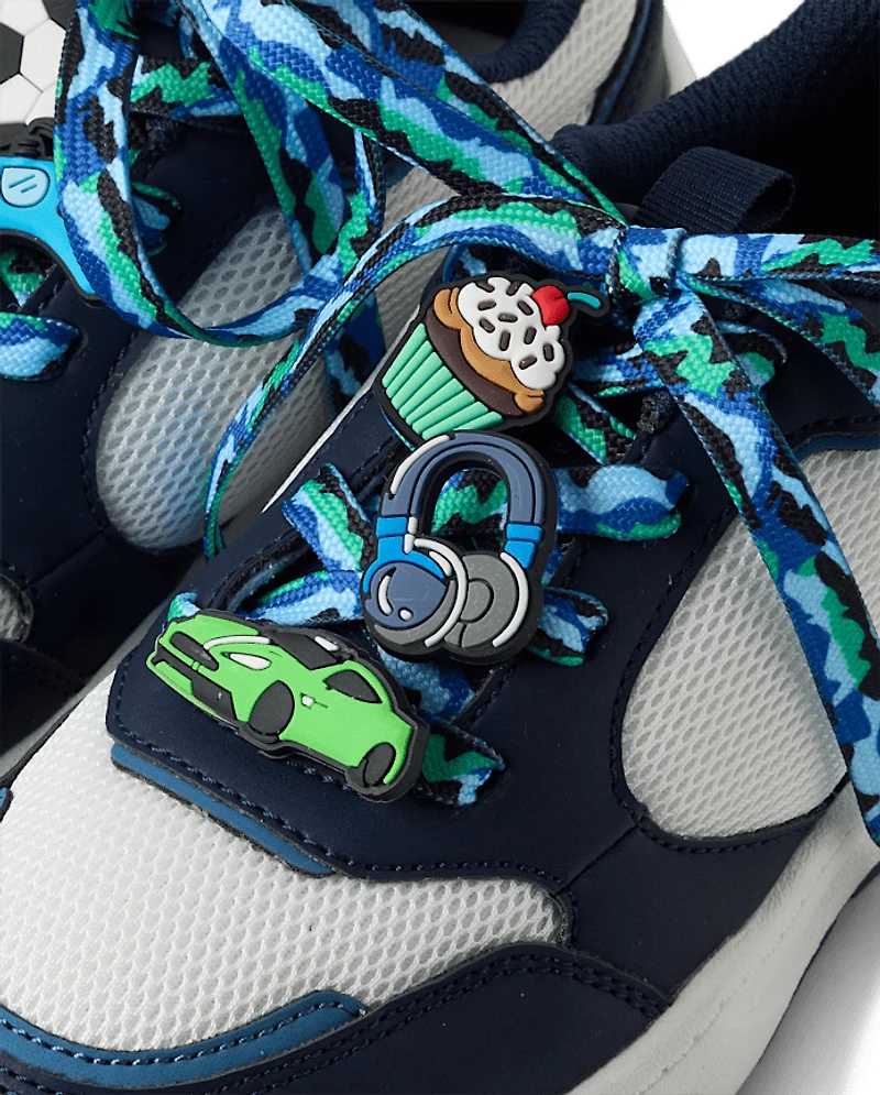 Boys Gamer Shoelace & Shoe Charm 7-Piece Set