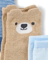 Baby Boys Bear Midi Socks 6-Pack