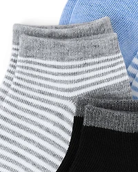 Toddler Boys Striped Ankle Socks 10-Pack
