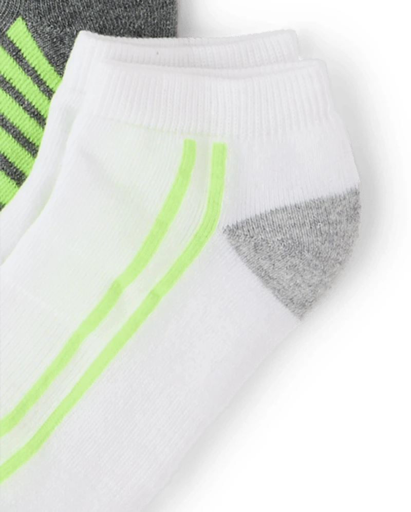 Boys Colorblock Cushioned Ankle Socks 6-Pack