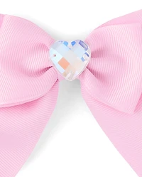 Toddler Girls Heart Bow Hair Clip 3-Pack