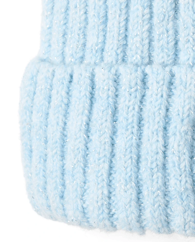 Toddler Girls Embellished Icon Pom Beanie