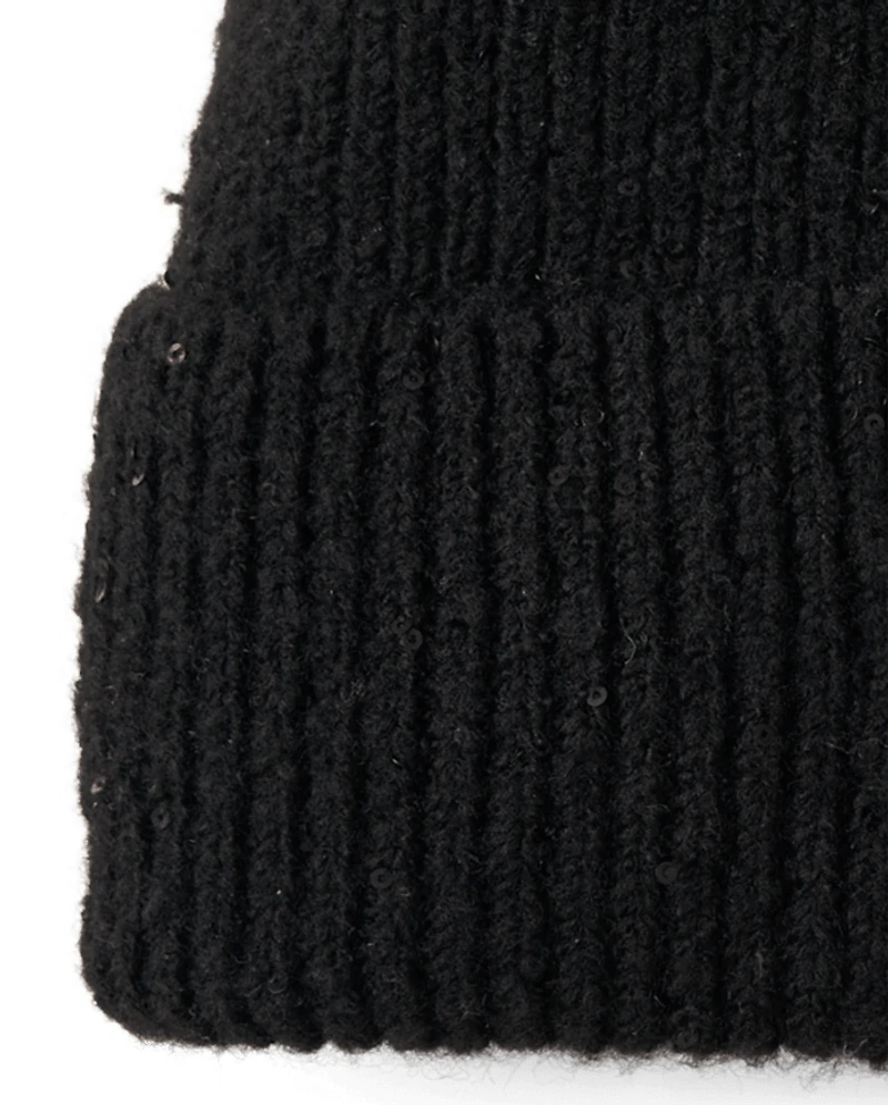 Bonnet à sequins brodé pour fille