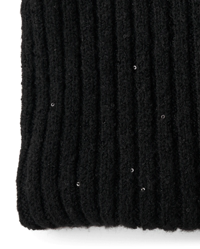 Cache-cou à paillettes pour filles