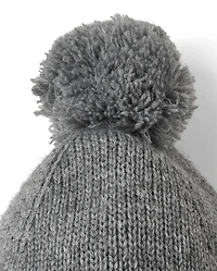 Kids Pom Ear Flap Beanie