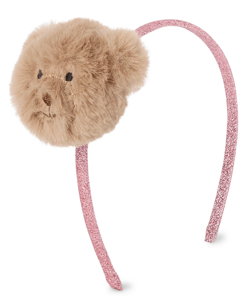 Toddler Girls Plush Bear Headband 2-Pack