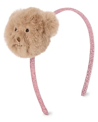 Toddler Girls Plush Bear Headband 2-Pack